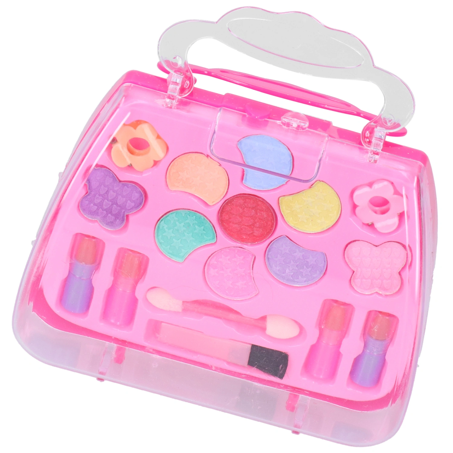 Pretend Play Makeup Toy Girls Safe WaterSoluble Beauty Makeup Cosmetic Kit Toys(Pink )