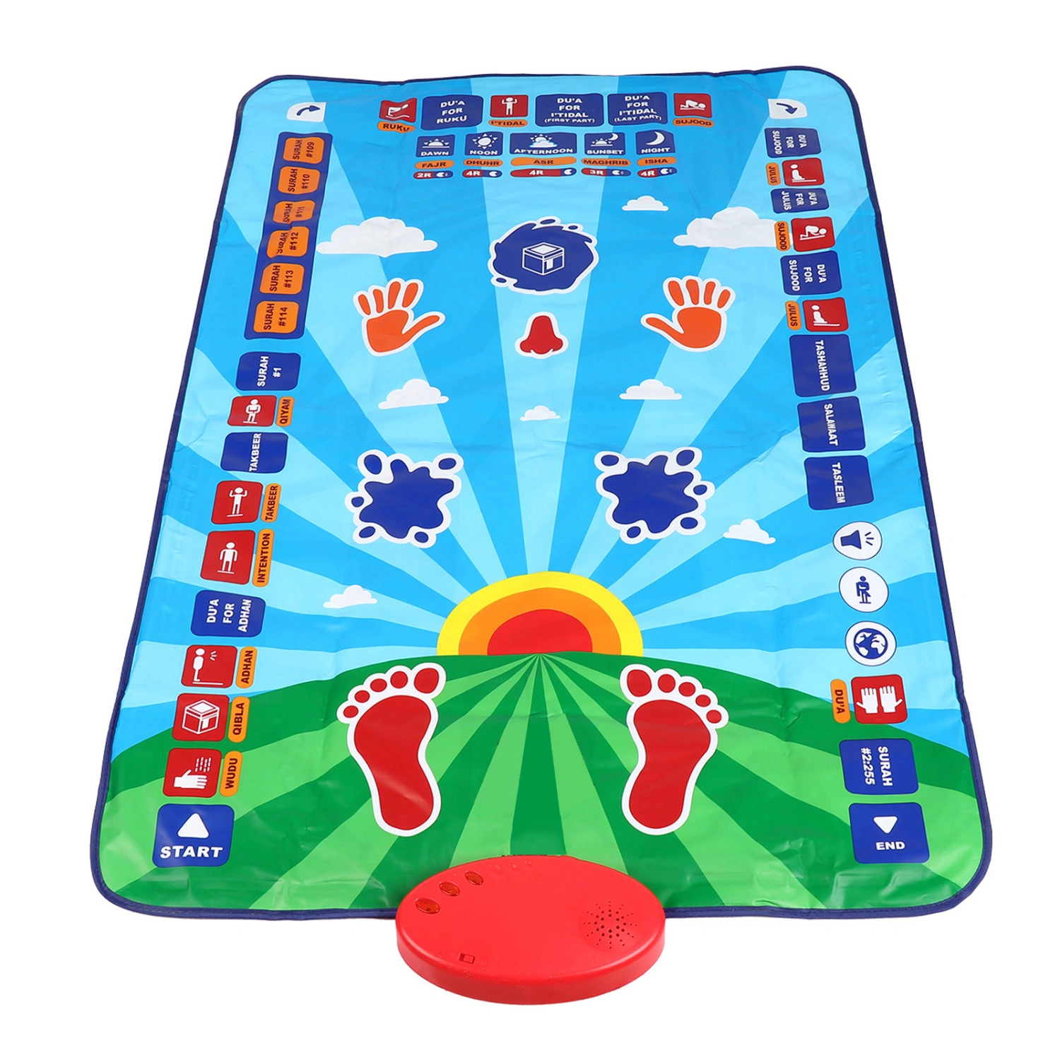 7 Languages Educational Prayer Mat Electronic Interactive Prayer Rug Mat for Children