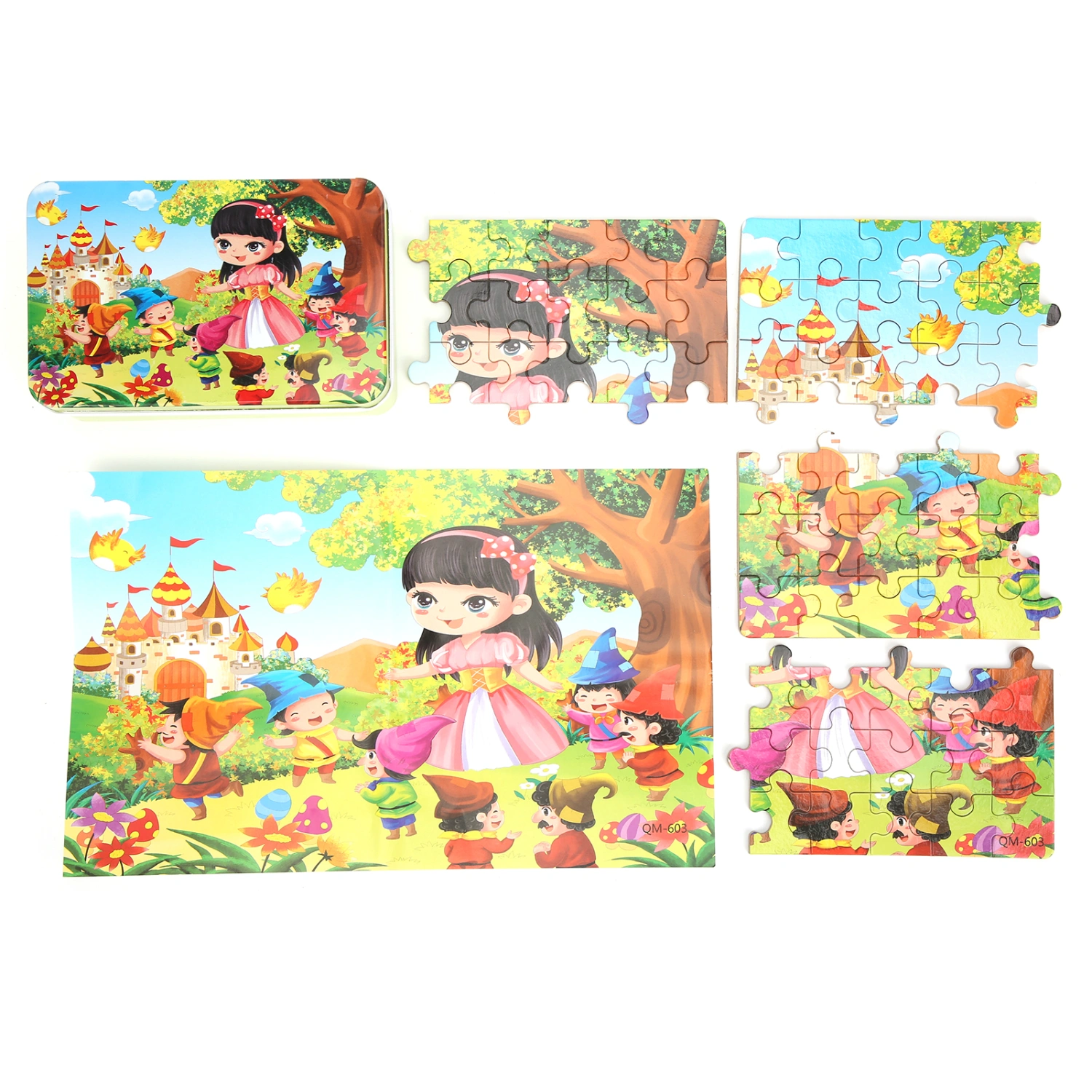 60pcs Cartoon Pattern Jigsaw Puzzles Colorful Cute Puzzles Children Educational Toy Gift#1