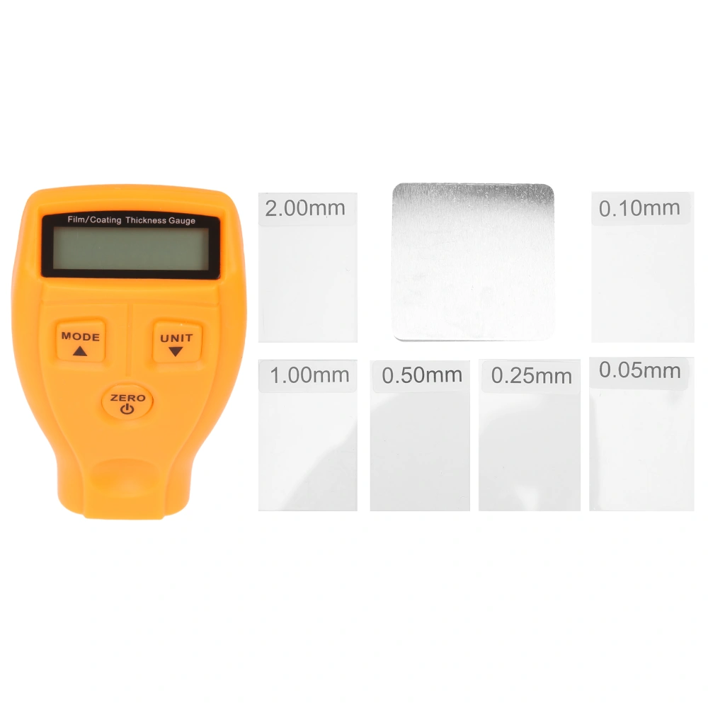 Professional Coating Thickness Gauge Car Automotive Paint Coating Thickness Tester GM200Yellow