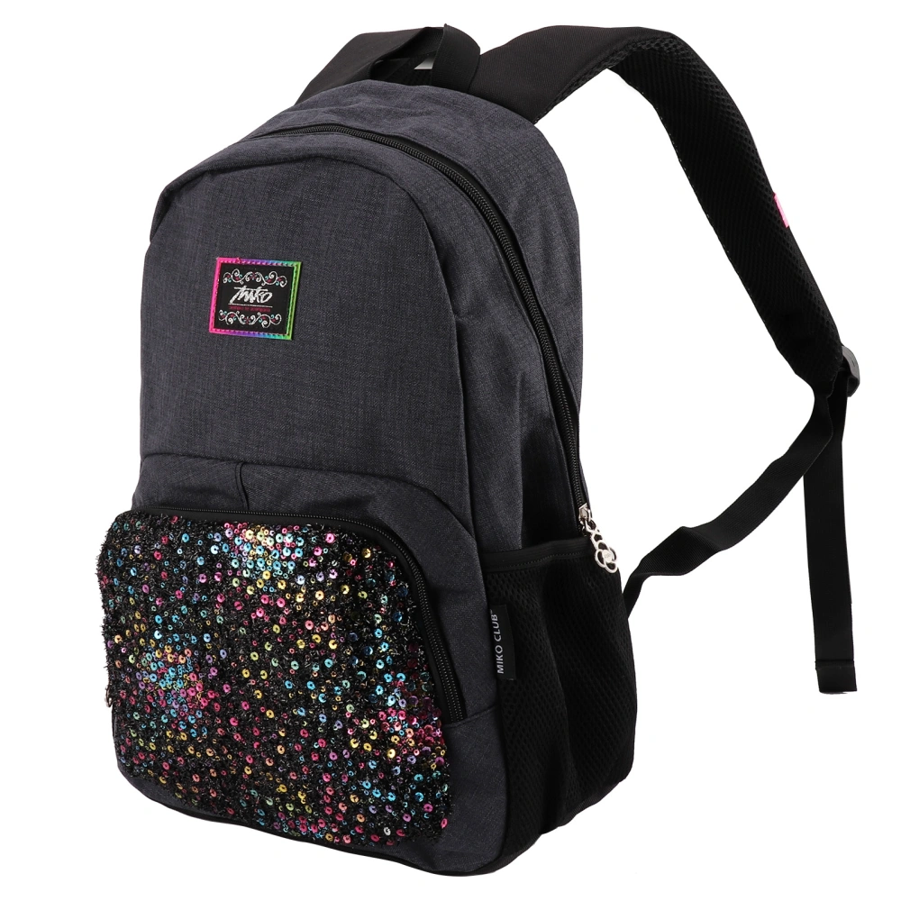 Sequins Shining Pattern School Backpack Toddler Children Girls Boys Backpack BagBlack