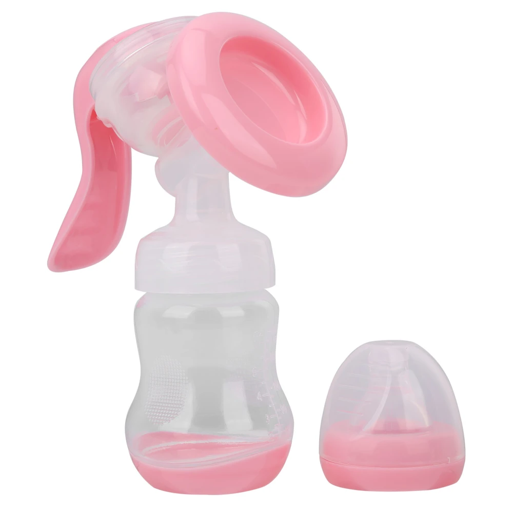 Manual Breast Pump Breastfeeding Suction Milk Collector Adjustable Strength Baby SuppliesPink