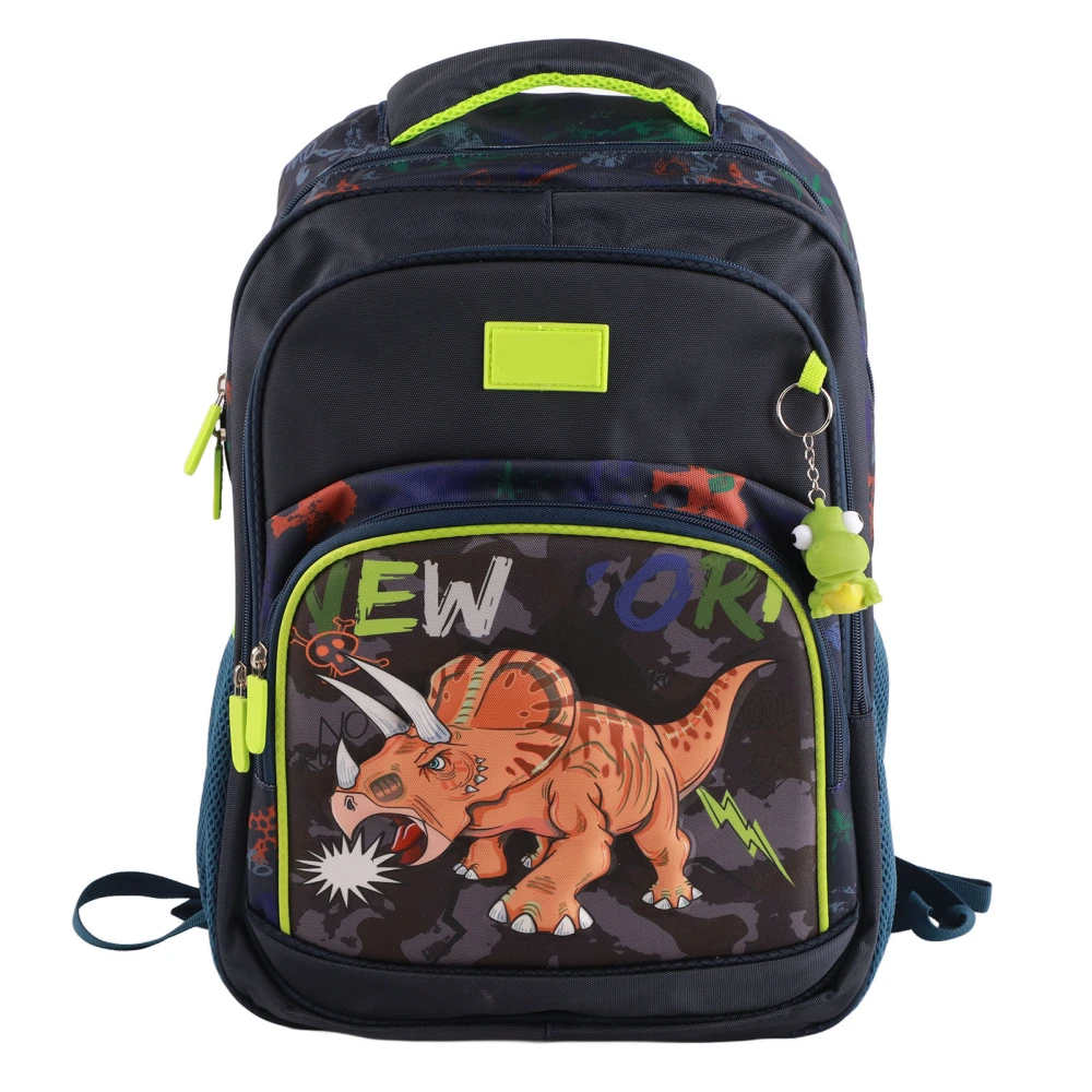 Dinosaur Pattern Backpack Teenagers School Book Bag Lightweight Children Student BackpackDark Blue