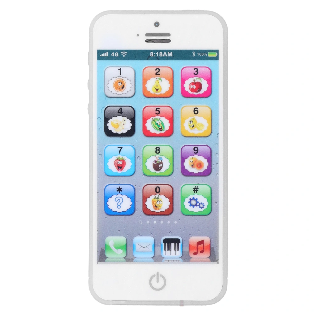 Russian Children Learning Machine Music Simulation Mobile Phone Educational Toy Kid GiftRussian White