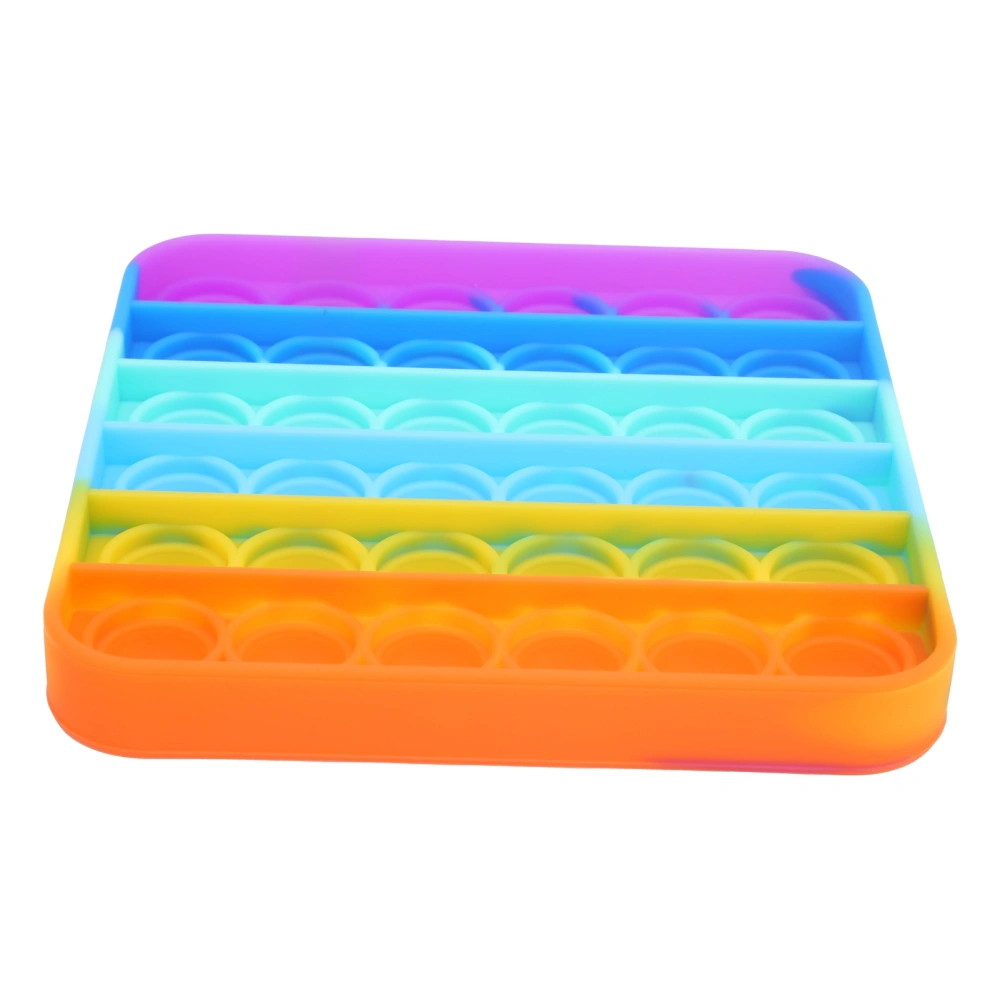 Square Silicone Stress Reliever Squeeze Toy Children Adult Push Bubble Sensory ToyB