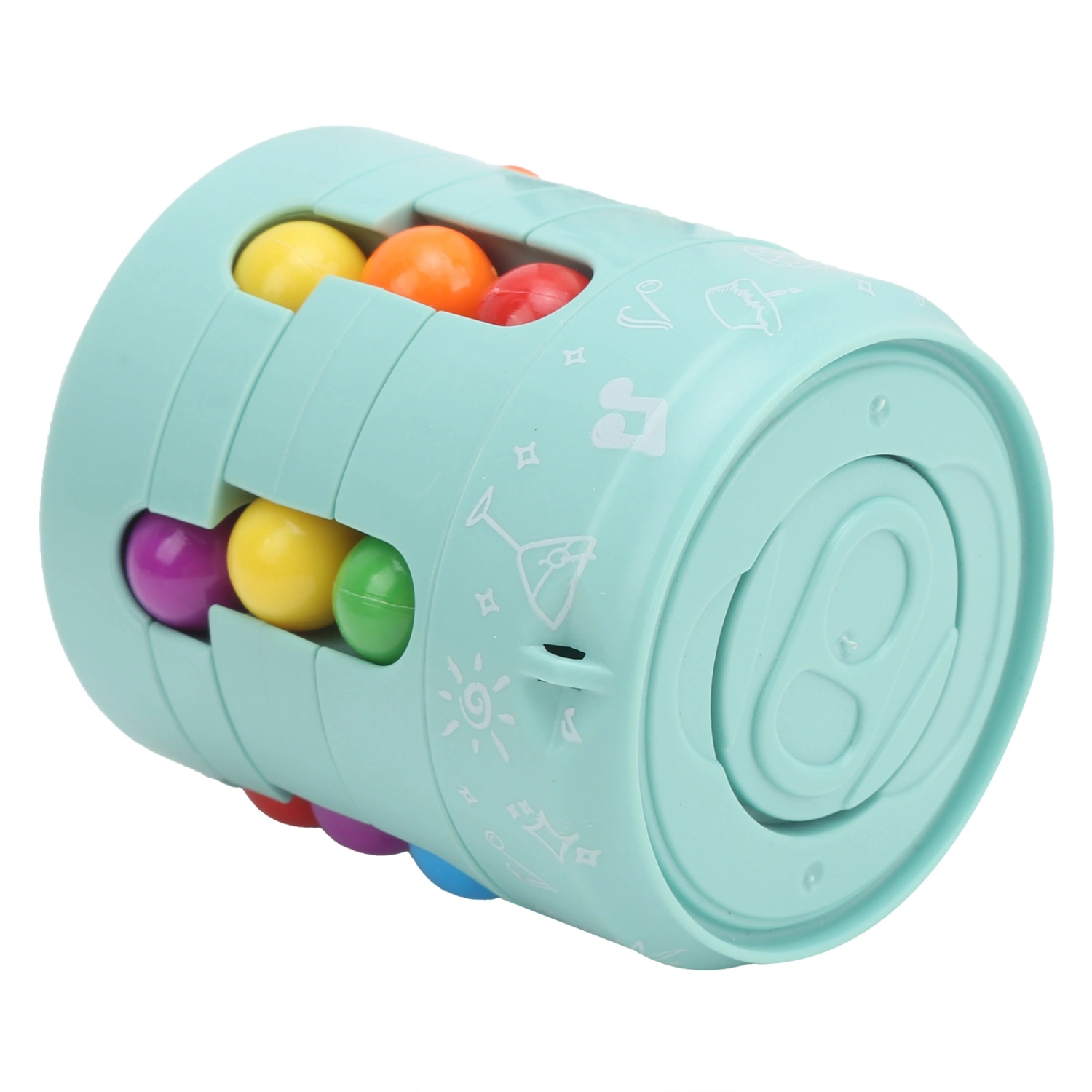Can Shape Fingertip Toy Educational ParentChild Interactive StressRelief Toy Gift(Green )