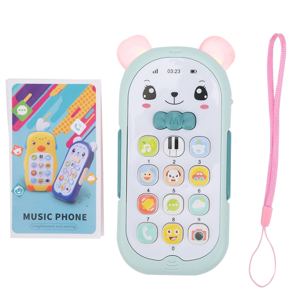 Baby Phone Toy Simulation Telephone Music Sound Light Effect Children Mobile Phone ToyLight Blue