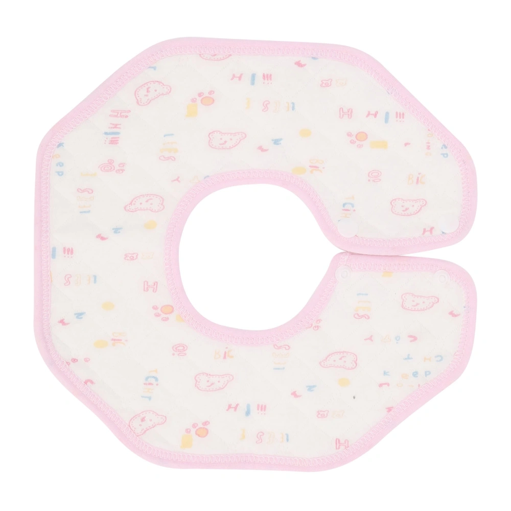 Baby Unisex Cotton Bibs Soft Comfortable Absorbent Saliva Towel for Drooling EatingLight Pink