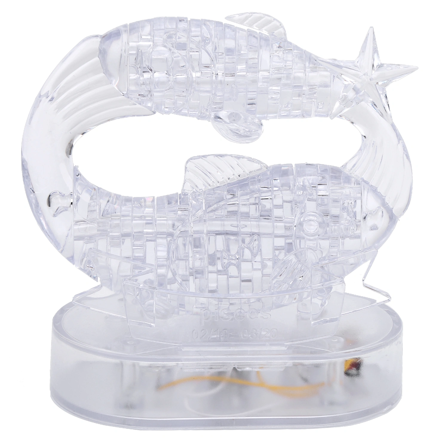DIY Constellations Crystal Puzzle ThreeDimensional Puzzle Jigsaw with LED Light Decoration(Pisces )