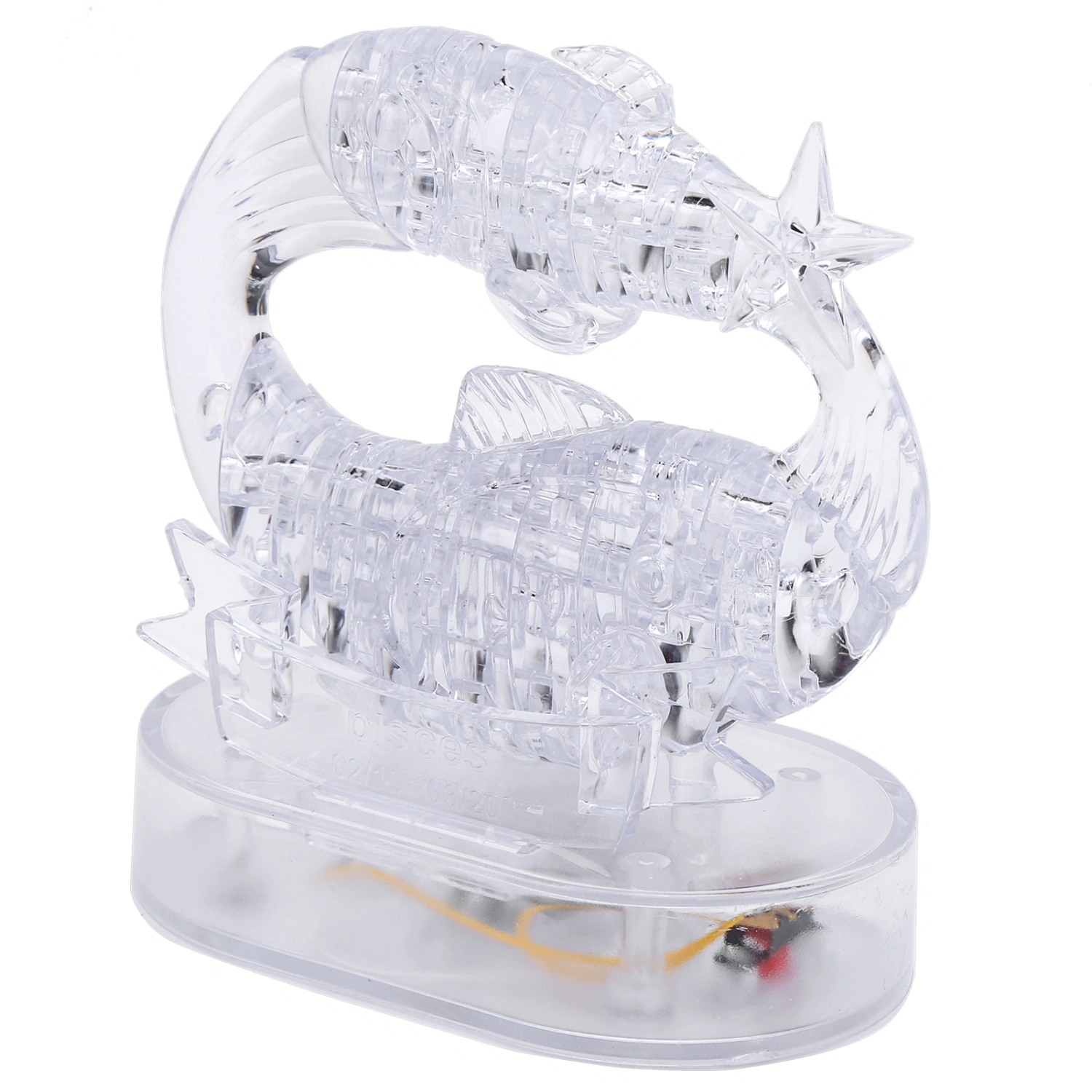 DIY Constellations Crystal Puzzle ThreeDimensional Puzzle Jigsaw with LED Light Decoration(Pisces )