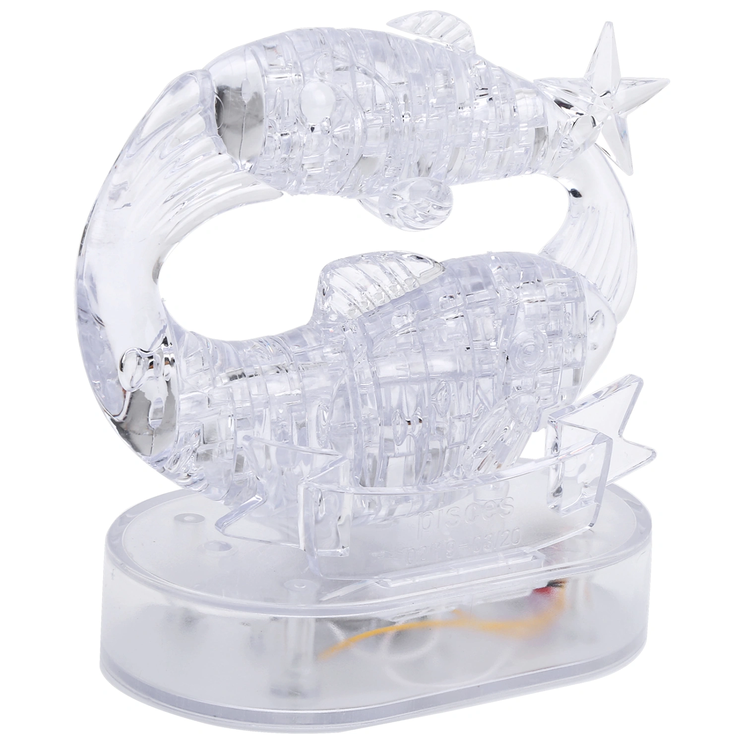 DIY Constellations Crystal Puzzle ThreeDimensional Puzzle Jigsaw with LED Light Decoration(Pisces )