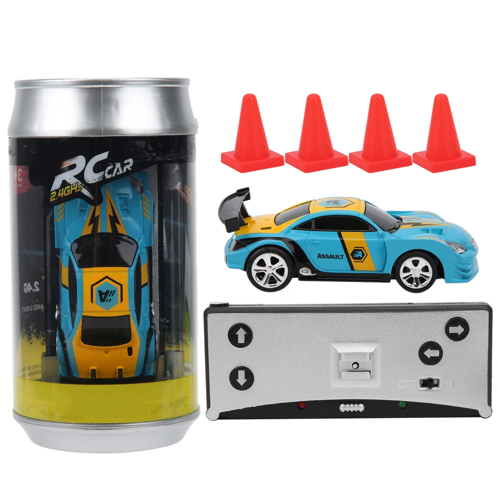 Mini RC Car with Can Box Power Induction Fourway Remote Control APP Dual Mode Child Toy Model(Blue )