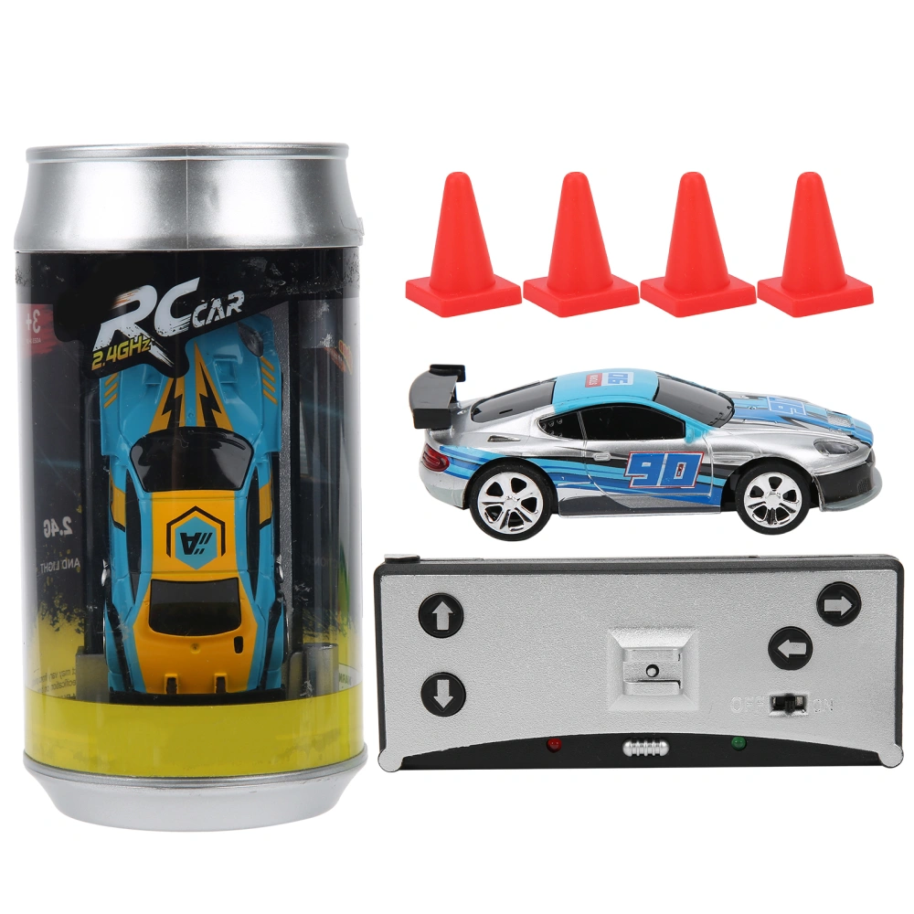 Mini RC Car with Can Box Power Induction Fourway Remote Control APP Dual Mode Child Toy Model(Silver )