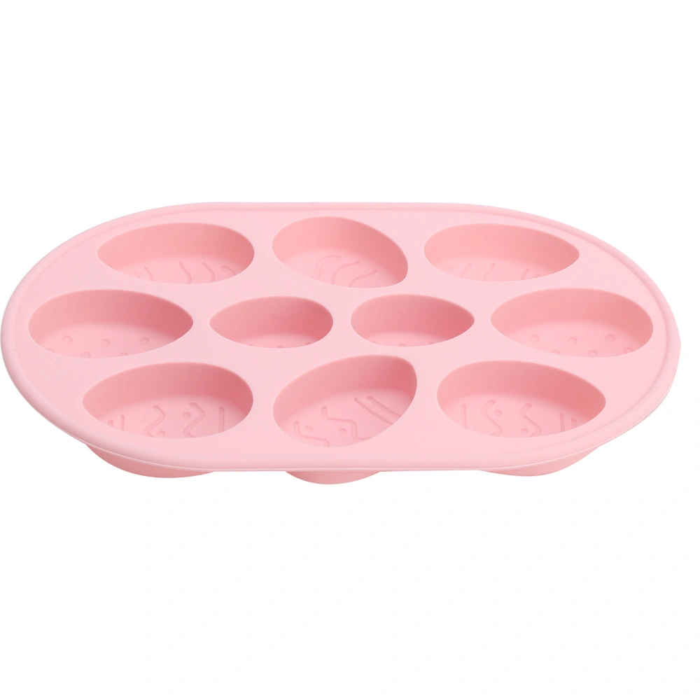 Multi-Functional Easter Egg Shaped Cake Mold Silicone Chocolate DIY Baking Mold AccessoryPink