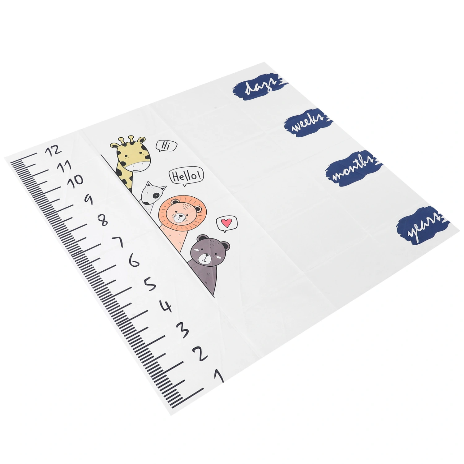 Polyester Cotton Baby Monthly Milestone Cloth Cute Animal Pattern Newborn Photography Cloth