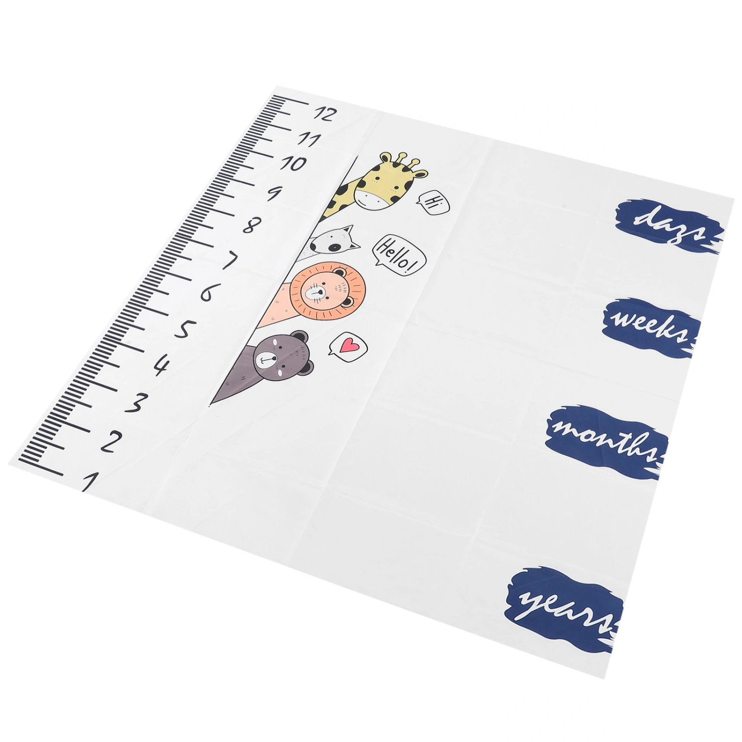 Polyester Cotton Baby Monthly Milestone Cloth Cute Animal Pattern Newborn Photography Cloth