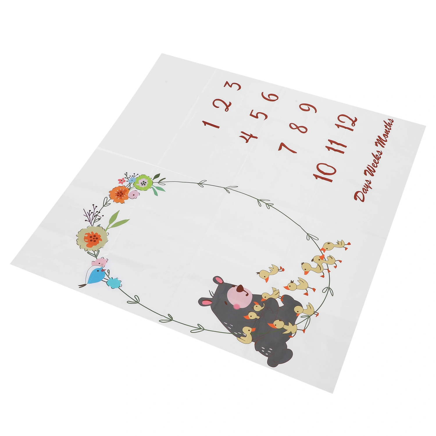 Monthly Milestone Blanket Record Growth Newborn Photography Background Play Mat