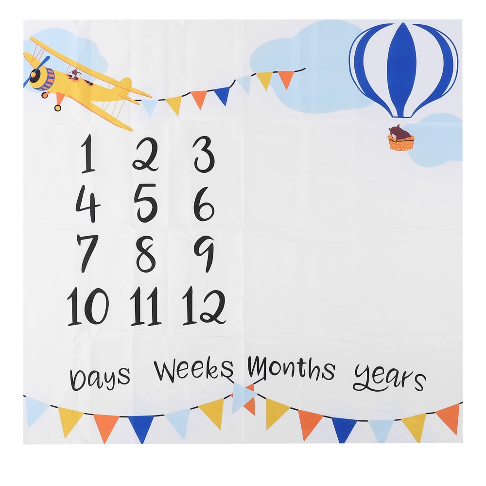 Baby Photography Props Polyester Cotton Milestone Mat Calender Photo Shooting Background