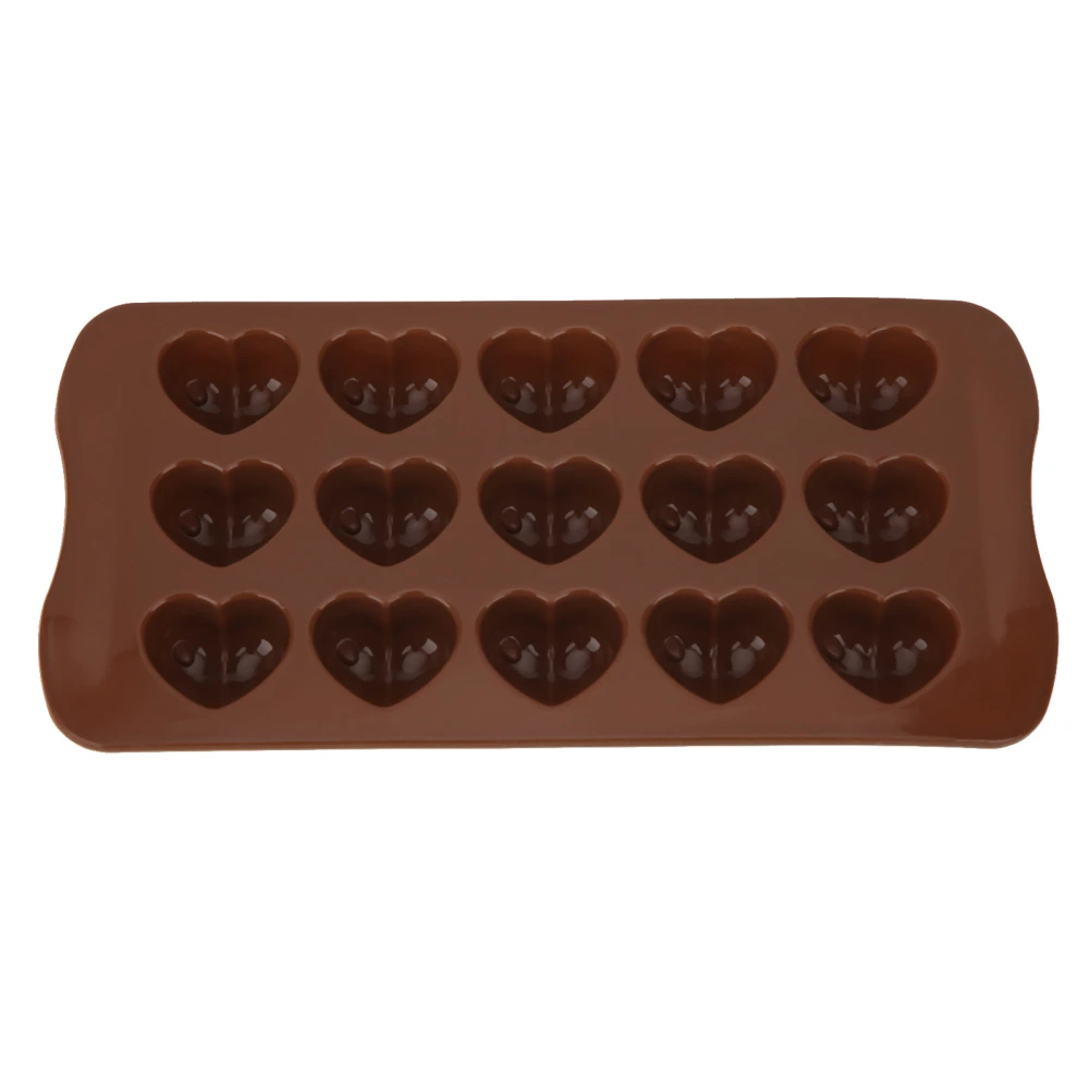 Silicone Chocolate Mold 15 Holes Heart Shape DIY Chocolate Making Mold Baking UtensilsRed