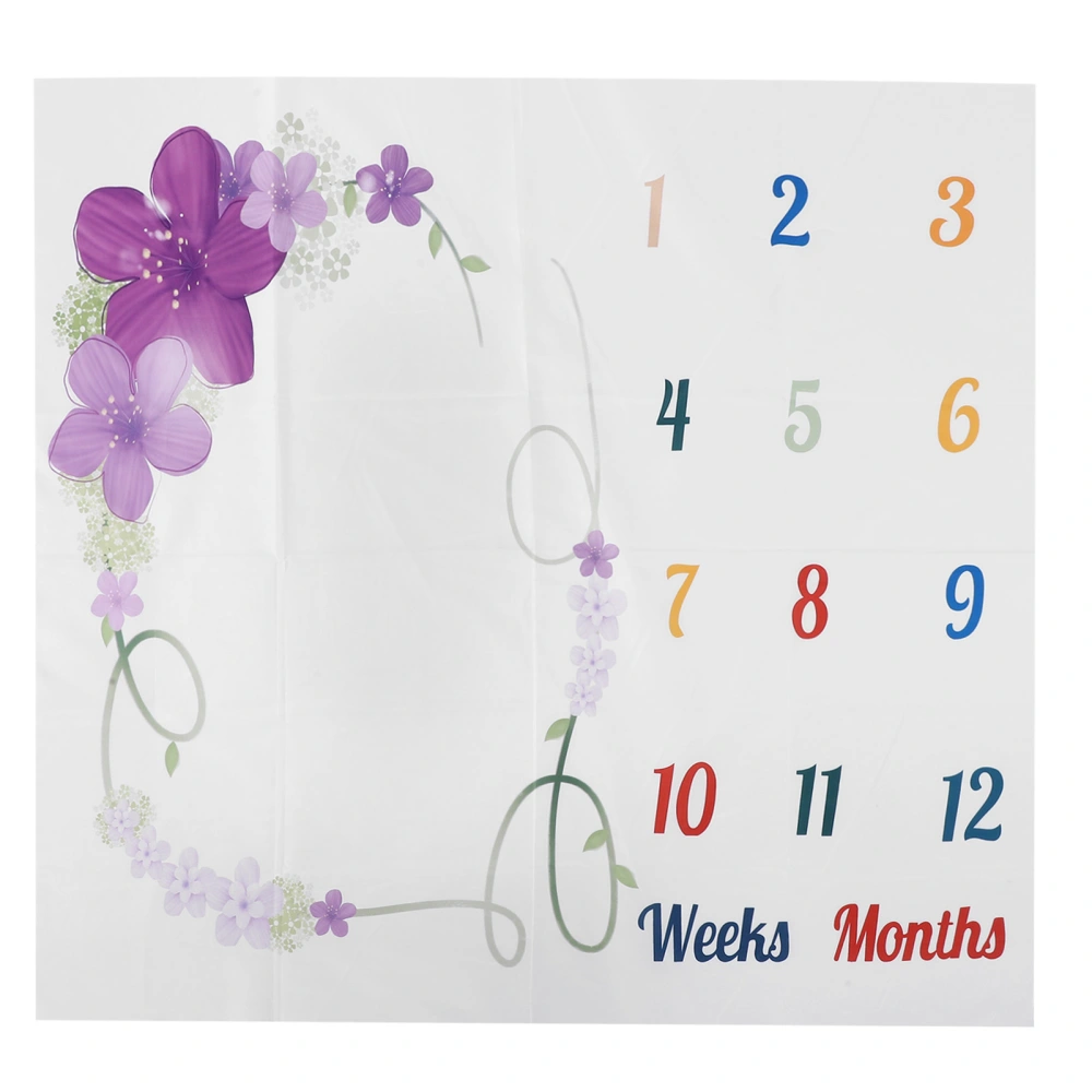 Violet Pattern Infant Photography Cloth Baby Monthly Growth Cloth Background Props