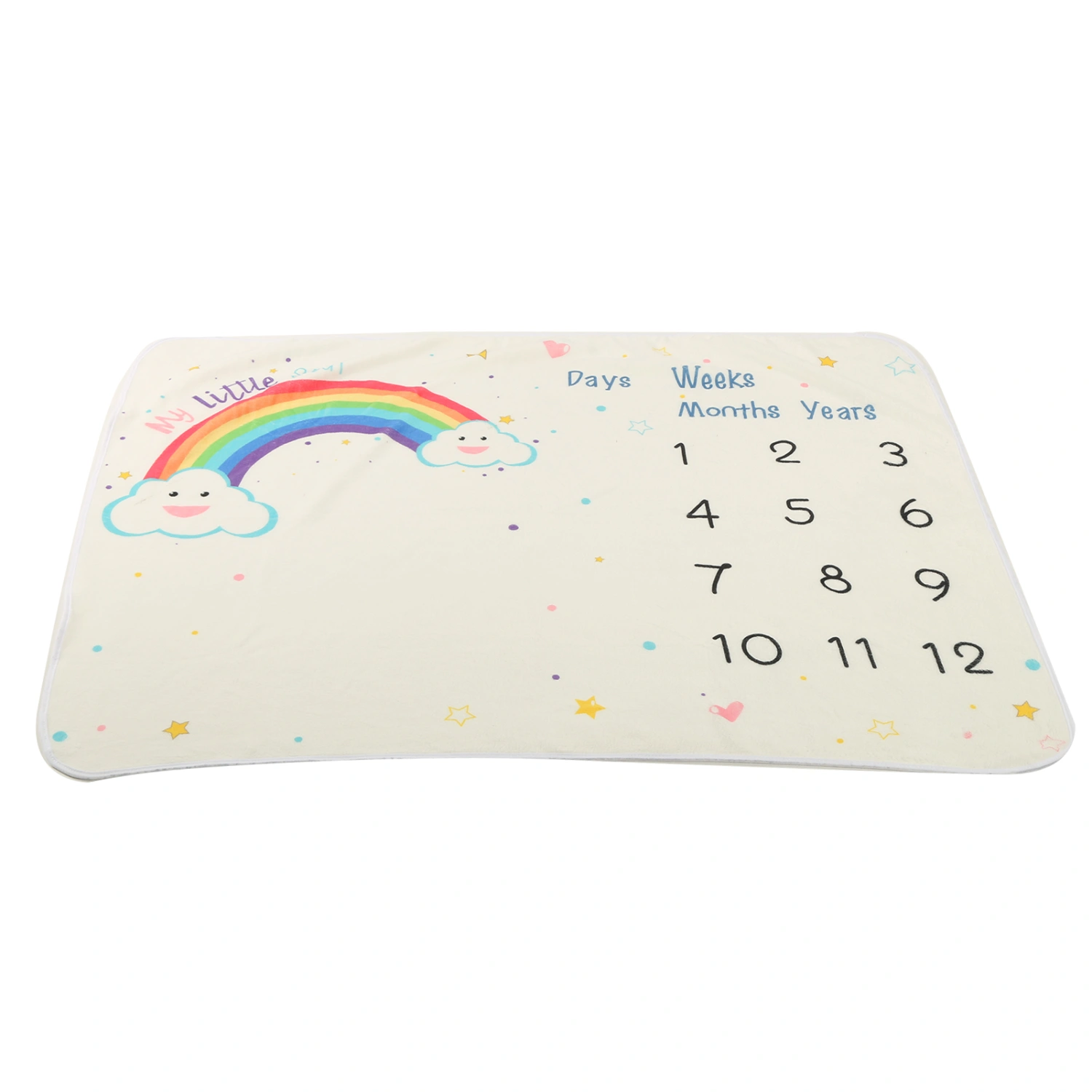 Baby Monthly Blanket Newborn Infant Cartoon Cute Soft Blanket Photography Props AccessoryBlanket