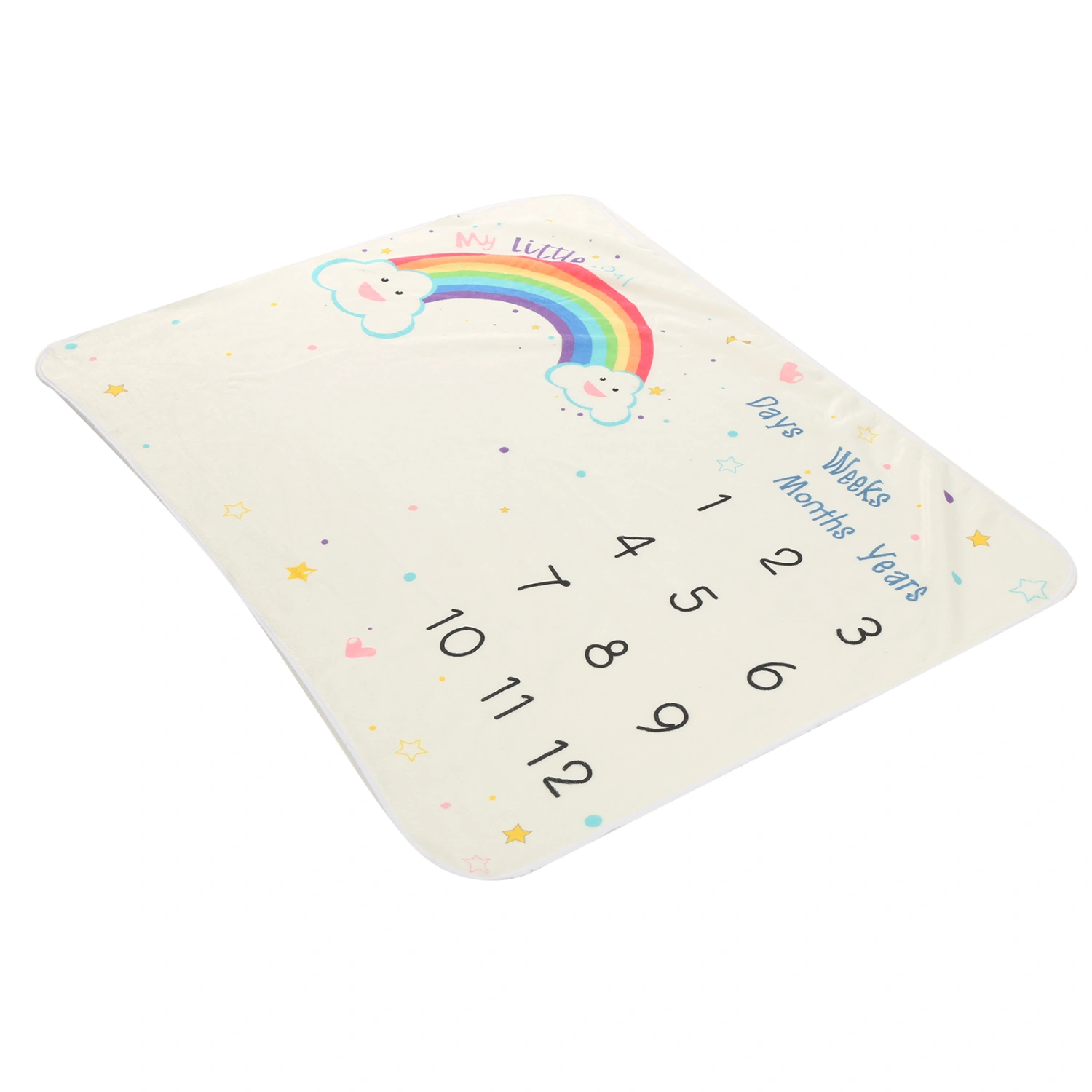 Baby Monthly Blanket Newborn Infant Cartoon Cute Soft Blanket Photography Props AccessoryBlanket