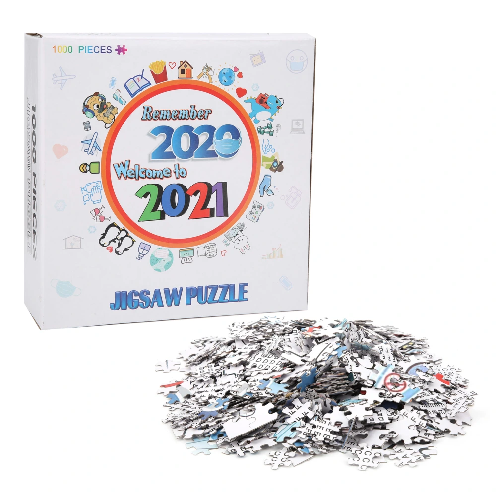 1000pcs Jigsaw Puzzles Remember 2020 Welcome to 2021 Educational Game Toy for Adults ChildrenType B