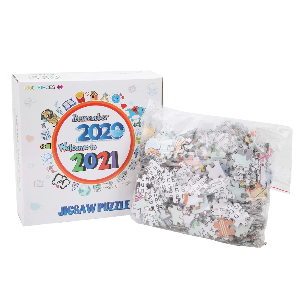 1000Pcs 2021 DIY Puzzle Set Adults Wall Decoration Commemorate 2020 Children Fun ToysE Type