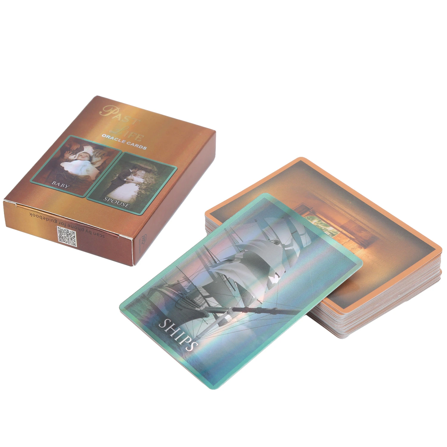 Tarot Cards Deck Hologram Paper English Version Fate Divination Card Board Game Toy