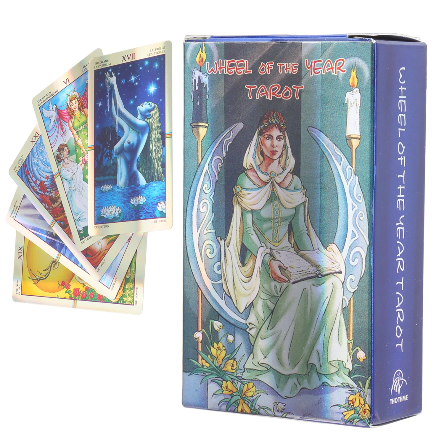 Tarot Cards Deck Fate Divination Hologram Paper English Board Game Party Playing Cards