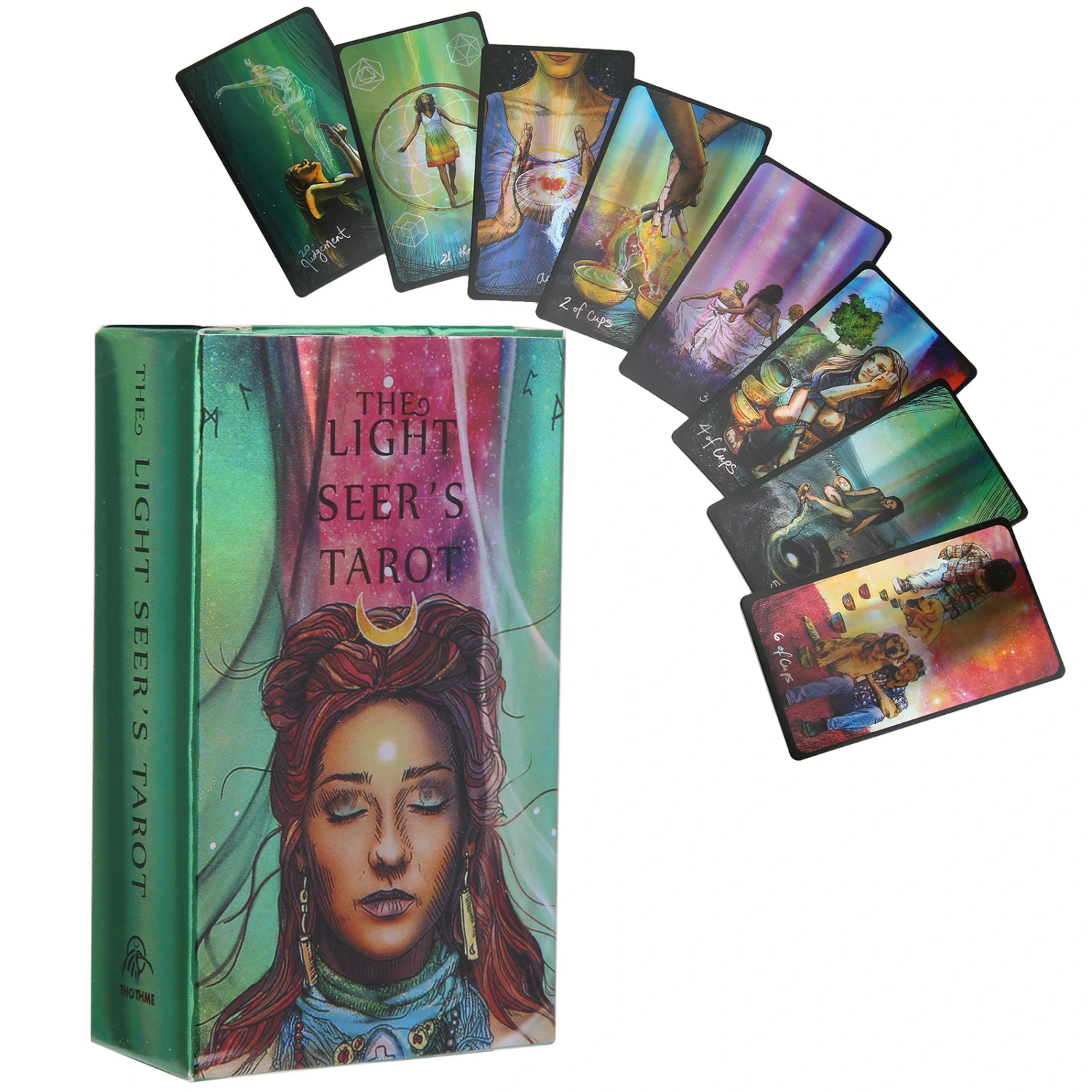 Tarot Cards Deck Hologram Paper English Version Fate Divination Board Game Toys