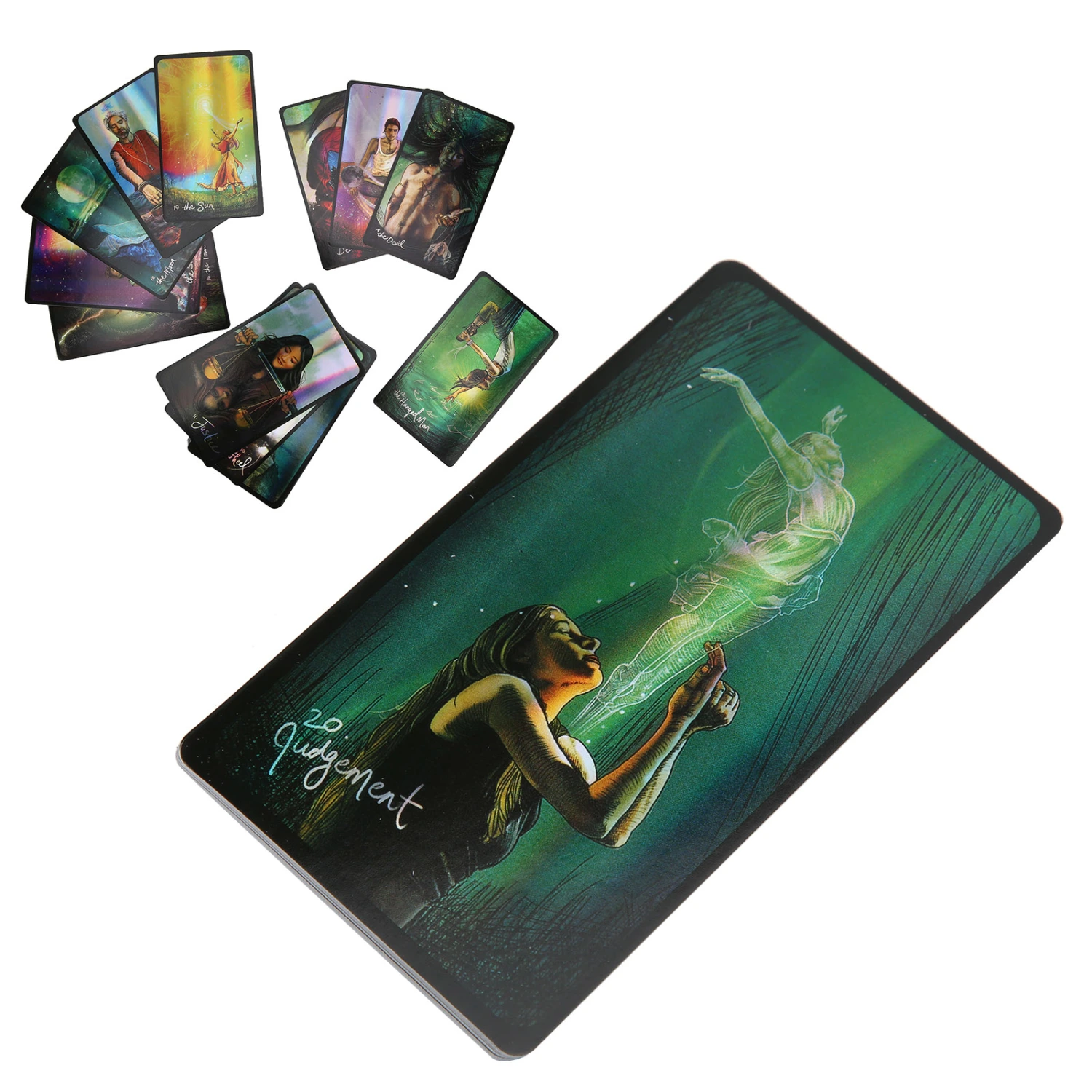 Tarot Cards Deck Hologram Paper English Version Fate Divination Board Game Toys