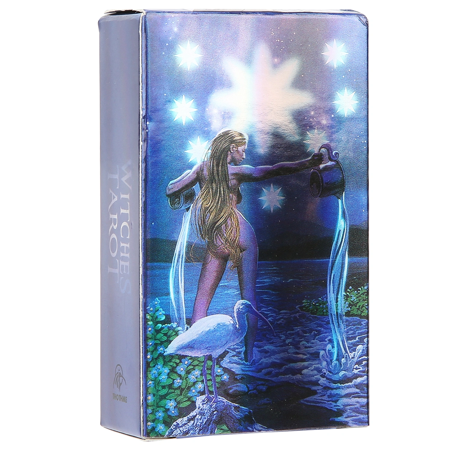 Witch Tarot Cards Deck Hologram Paper English Divination Card Interactive Board GameWitches Tarot