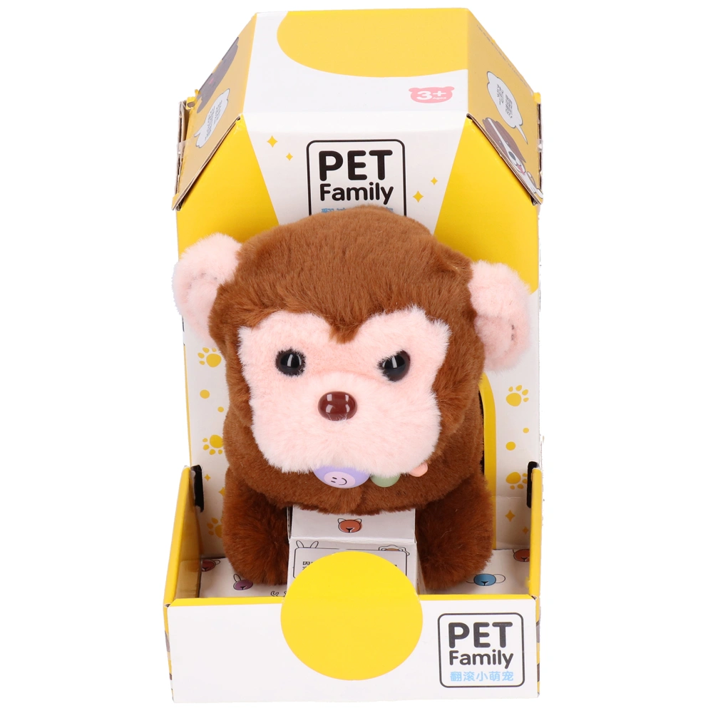 Electric Plush Doll Toy Cute Simulation Children Animal Interactive Doll Gift DecorationMonkey‑Long tail, can roll