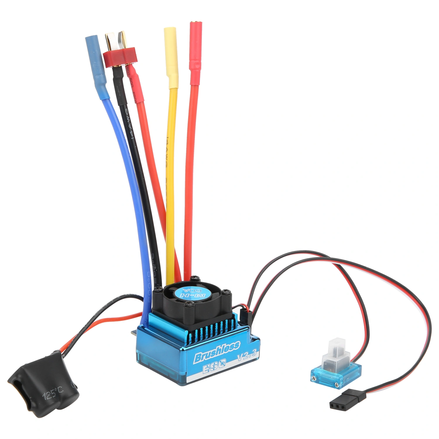 Brushless ESC Waterproof Dustproof Electronic Speed Controller for 1/10 RC Car Model60A