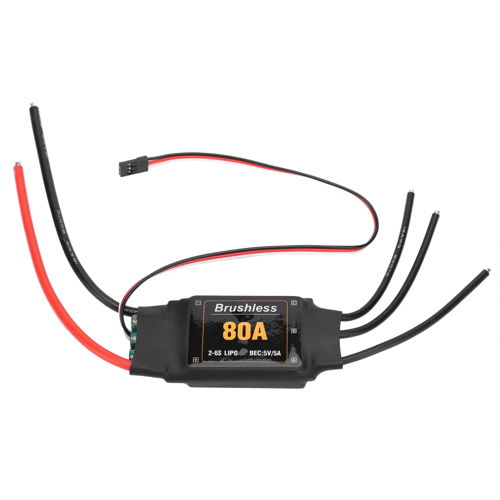 80A Brushless ESC Electronic Speed Controller Accessory for RC Airplane Aircraft Helicopter80A