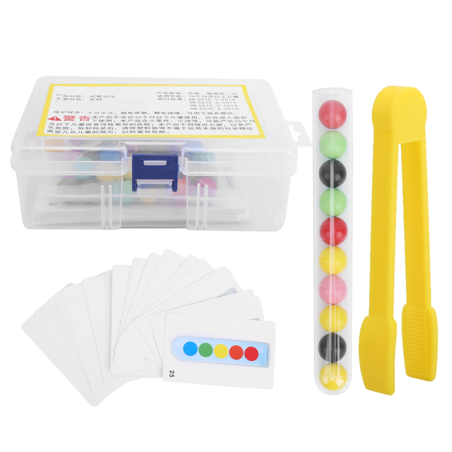 Test Tube Toy Wooden Clip Beads Balls Fine Motor Skill Toys Educational Child GiftTest Tube Toy