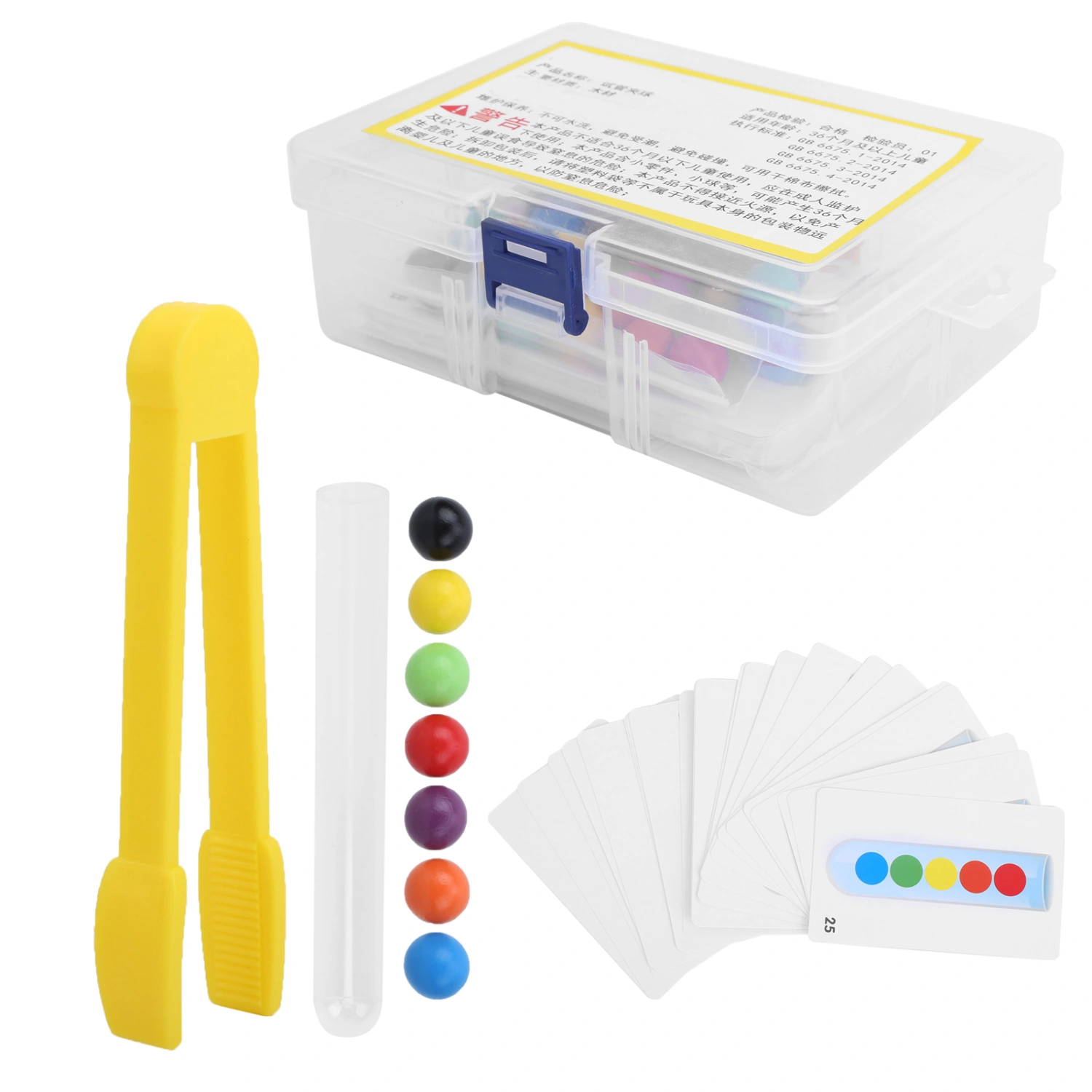 Test Tube Toy Wooden Clip Beads Balls Fine Motor Skill Toys Educational Child GiftTest Tube Toy
