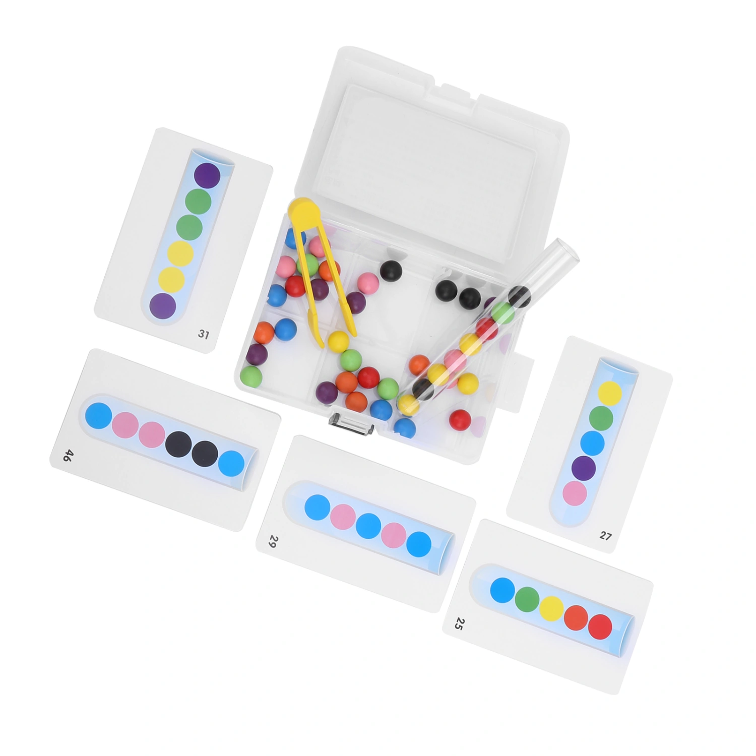 Test Tube Toy Wooden Clip Beads Balls Fine Motor Skill Toys Educational Child GiftTest Tube Toy