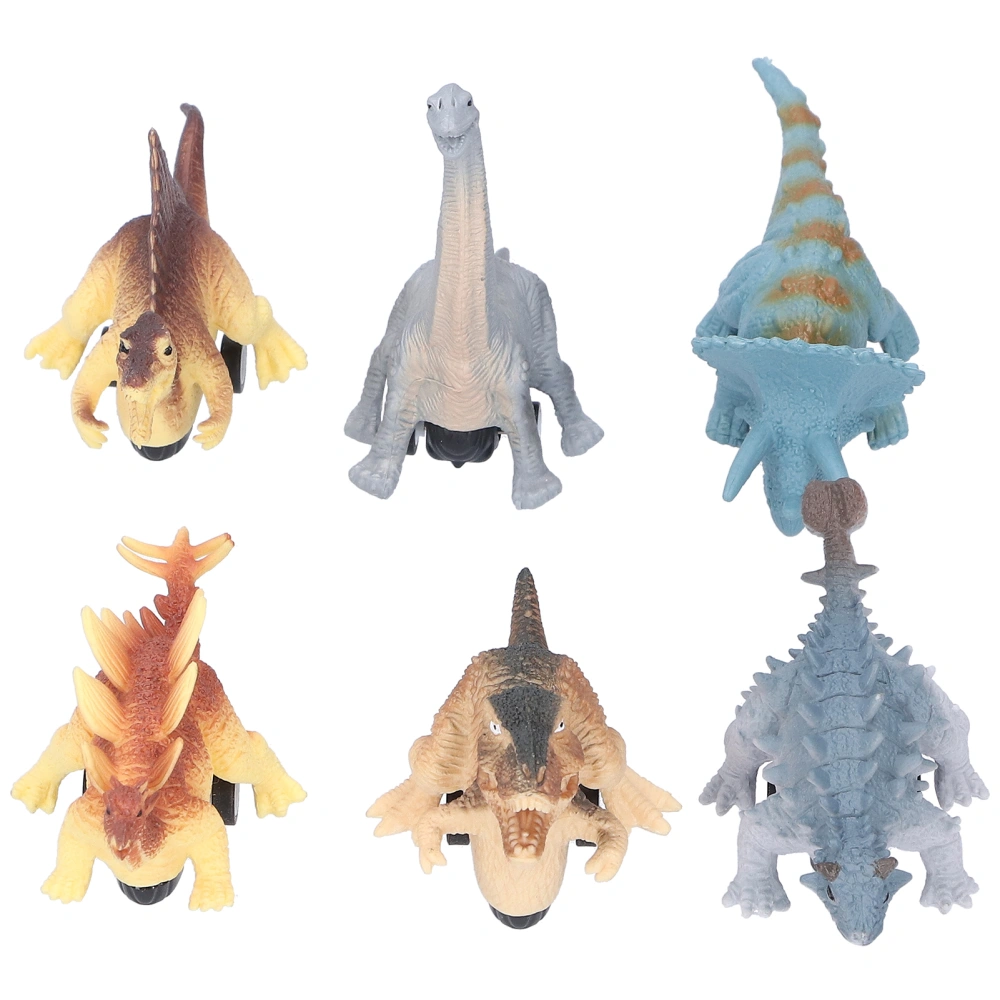 6Pcs Dinosaur Pull Back Car Children Model Simulation Brachiosaurus Tyrannosaurus Toys