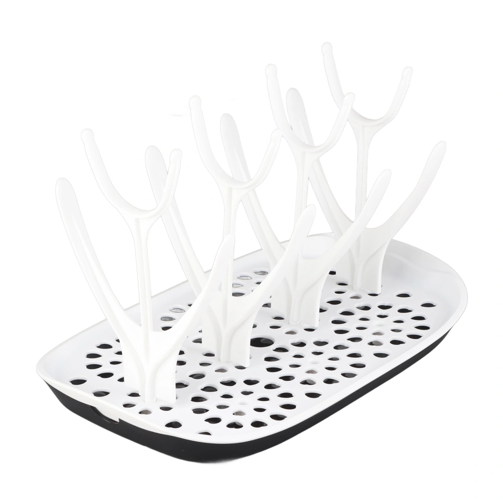 Baby Bottle Drying Rack Storage Cup Drainer Detachable Infant Nipple Shelf Cleaning DryerWhite