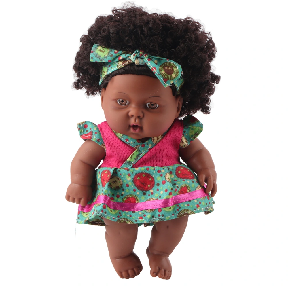 20cm Reborn Baby Doll Lifelike Baby Doll Toy Curly Hair Simulation Doll Collection Toy GiftQ8-003