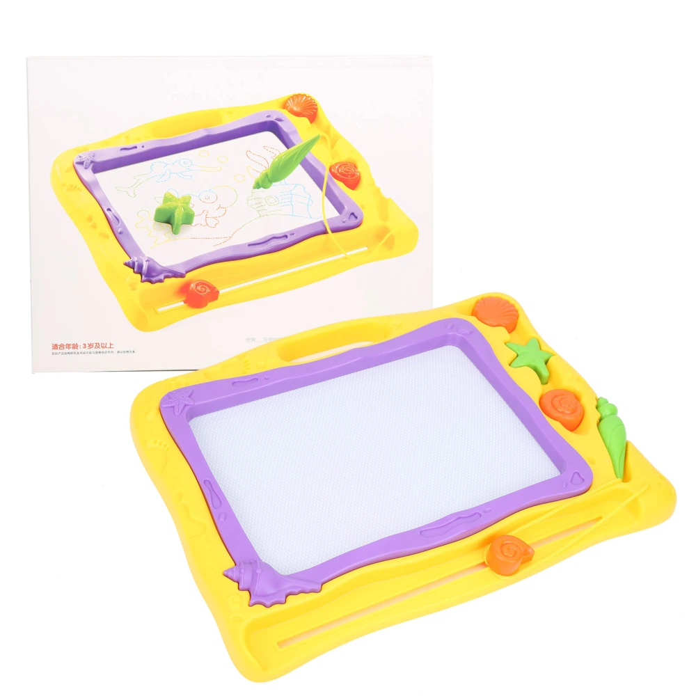 Drawing Board Magnetic Kids Sketchpad Painting Graffiti Board Handwriting Early-Learning ToyYellow