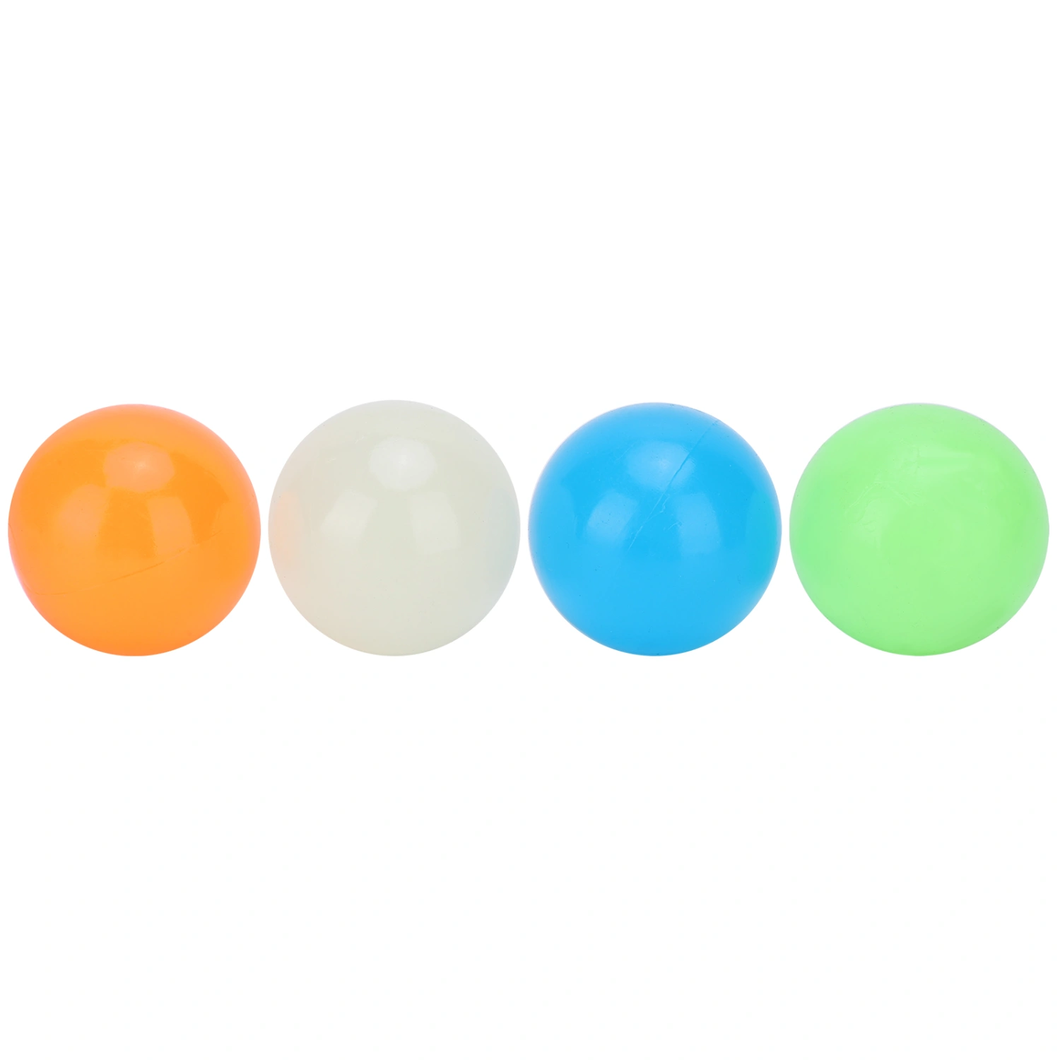 4pcs Stick Wall Ball Stress Relief Toys Decompression Luminous Stick Ball Toys Set4 Colors 45mm