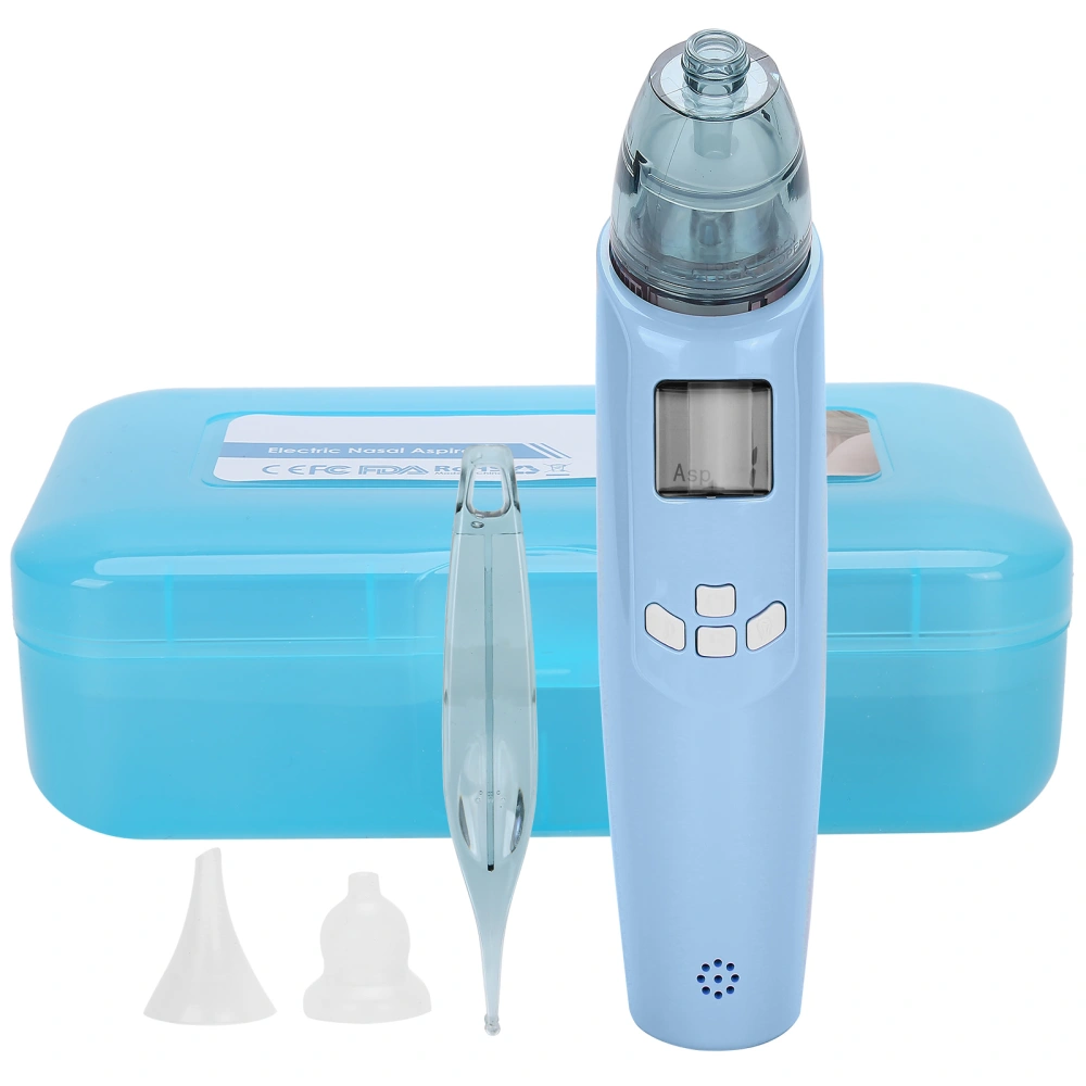 Baby Electric Nose Cleaner Music LED Display Infant Nasal Aspirator Nose Cleaning ToolBlue