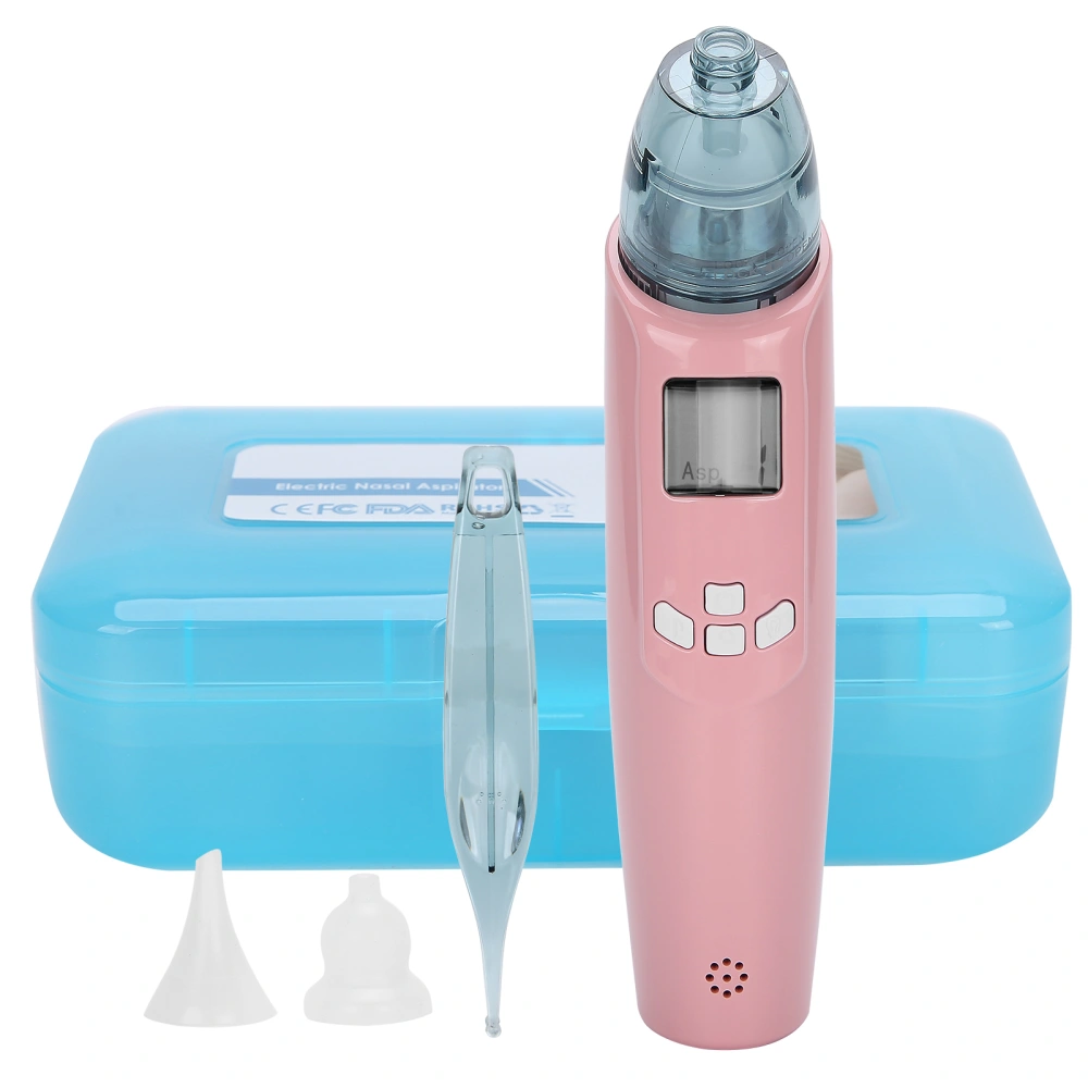 Baby Electric Nose Cleaner Music LED Display Infant Nasal Aspirator Nose Cleaning ToolPink