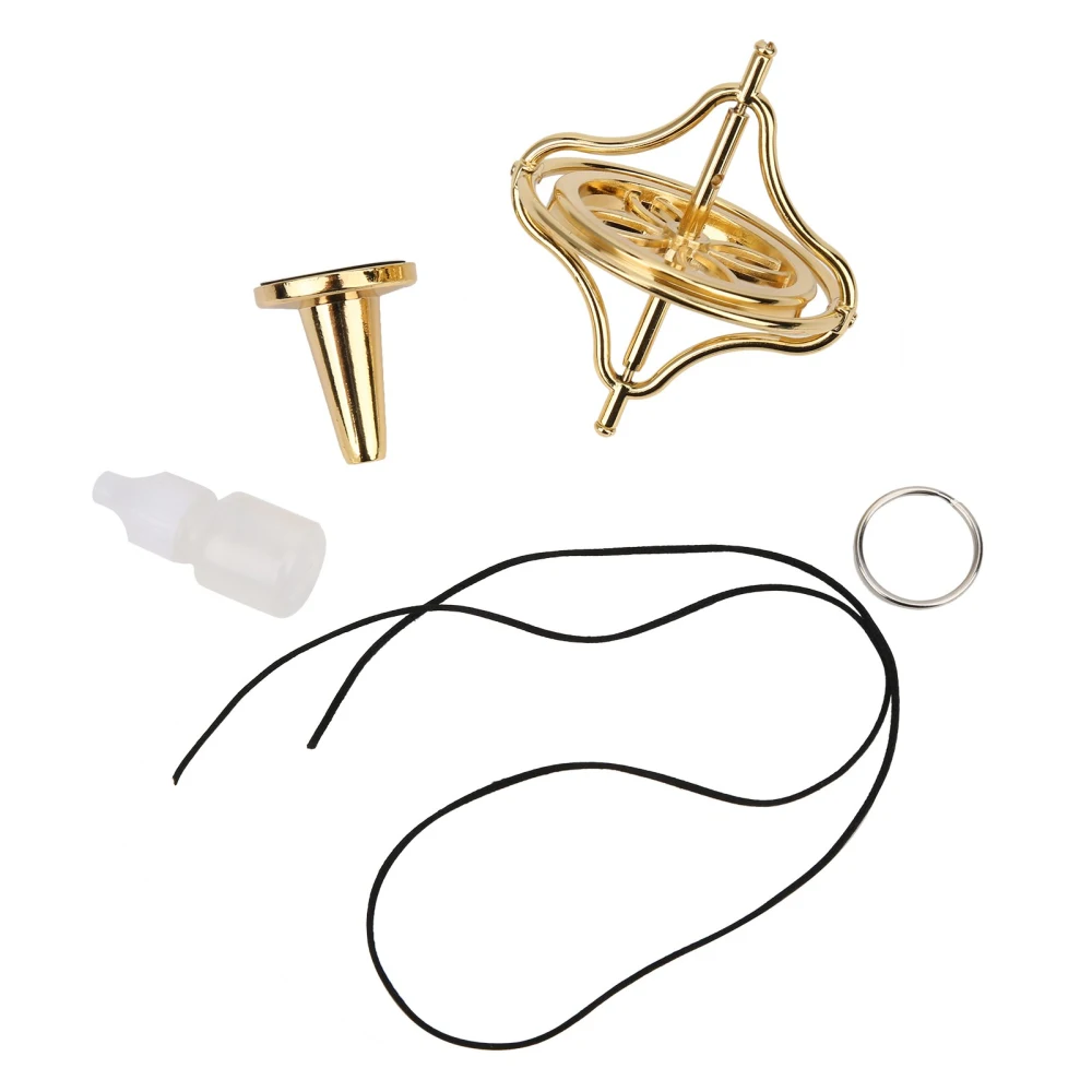 Alloy Gyroscope Stress Relief Fingertip Toy AntiGravity Decompression Toy for Adult(Gold )