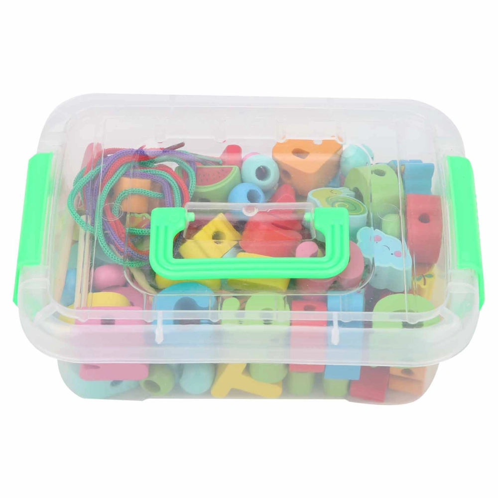 Baby Lacing Beads Toy Wooden Infant String Threading Toys DIY Educational Birthday Gift