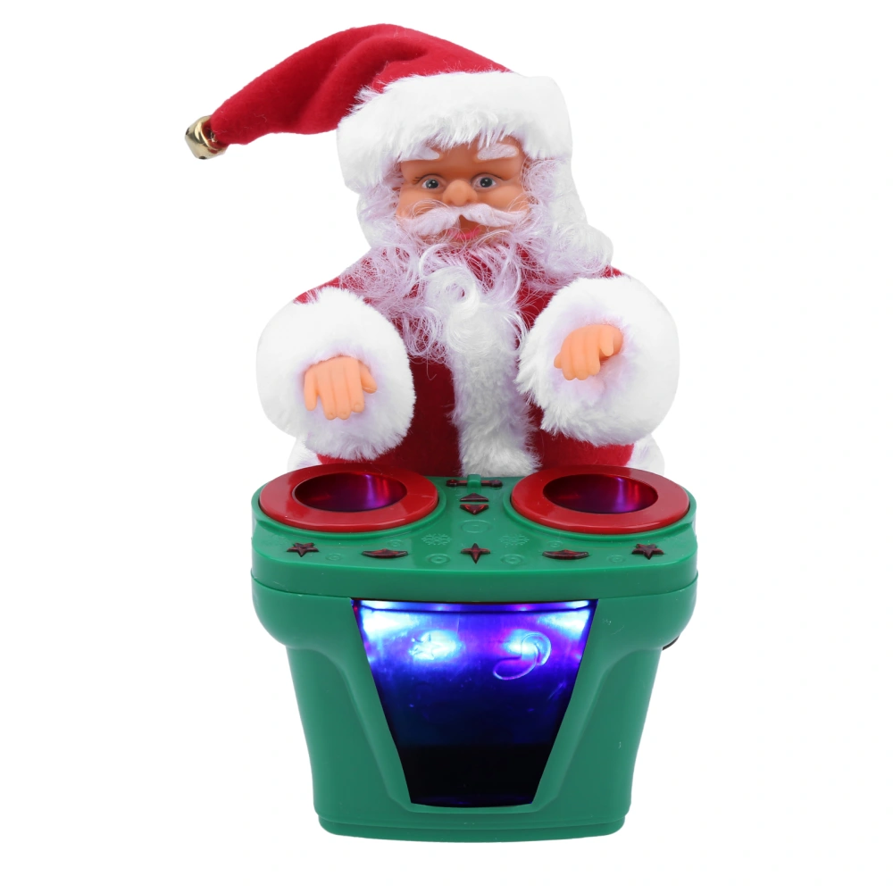 Christmas Electric Santa Claus Toy Drum Doll Music Toy Christmas Decoration GiftGreen