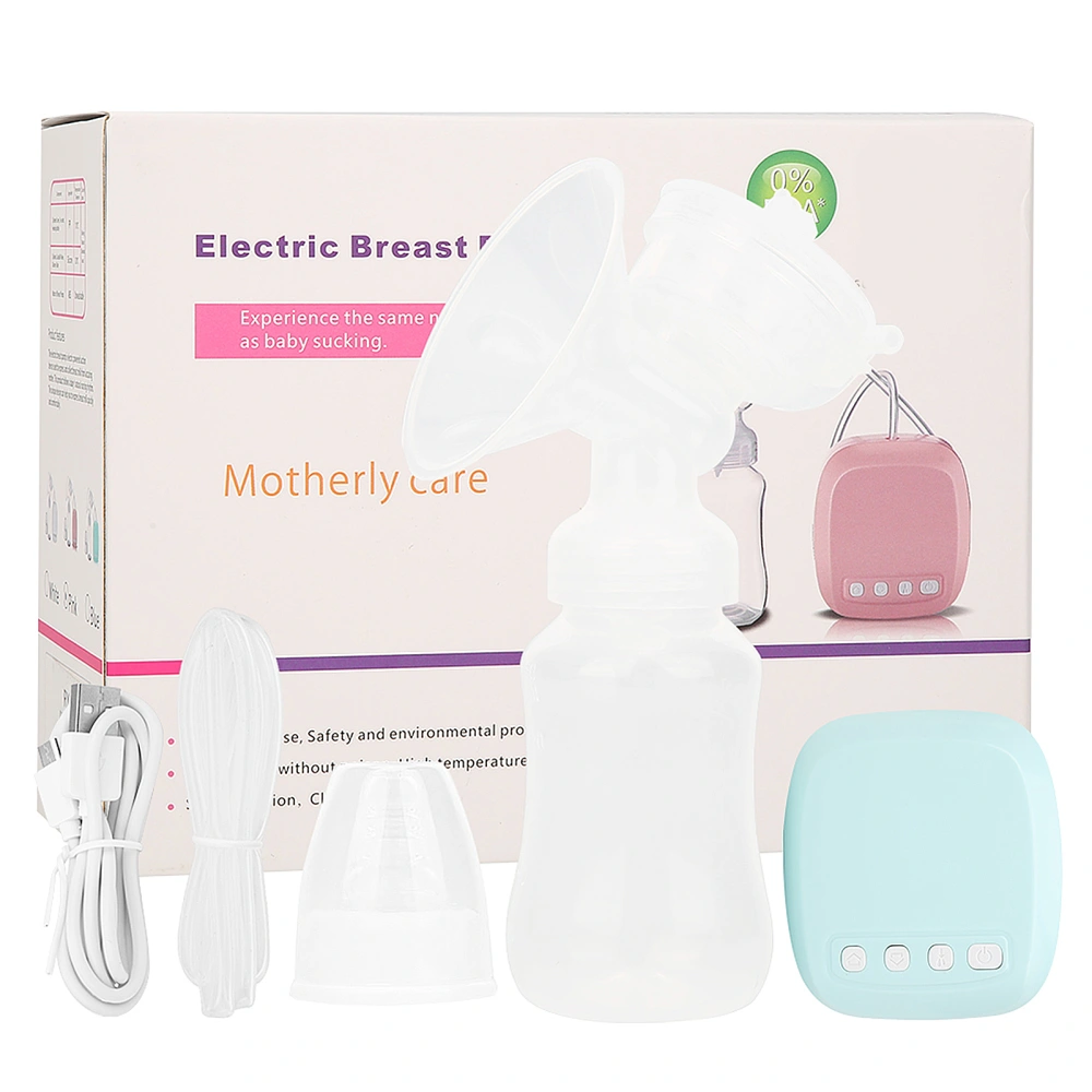 Electric Breast Pump Automatic Milk Feeding Extractor Baby Breastfeeding AccessoryBlue Breast Pump